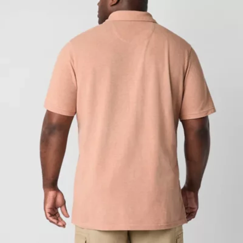 mutual weave Big and Tall Mens Regular Fit Short Sleeve Polo Shirt