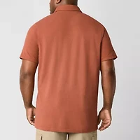 mutual weave Big and Tall Mens Regular Fit Short Sleeve Polo Shirt