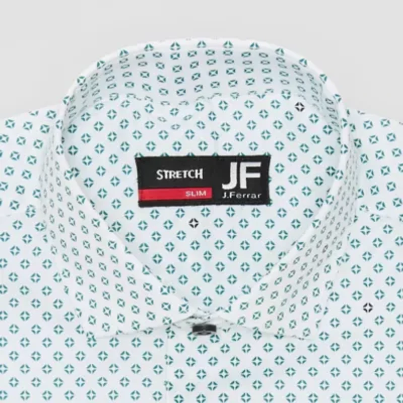 J. Ferrar Slim Ultra Comfort Mens Fit Stretch Fabric Wrinkle Free Long Sleeve Dress Shirt