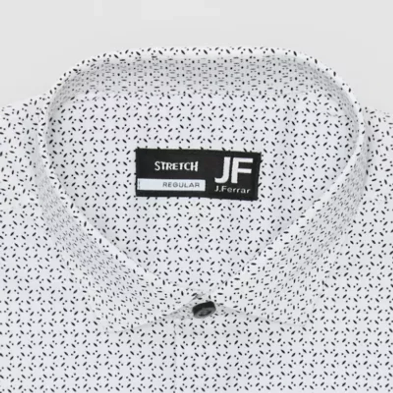 J. Ferrar Ultra Comfort Mens Regular Fit Stretch Fabric Wrinkle Free Long Sleeve Dress Shirt