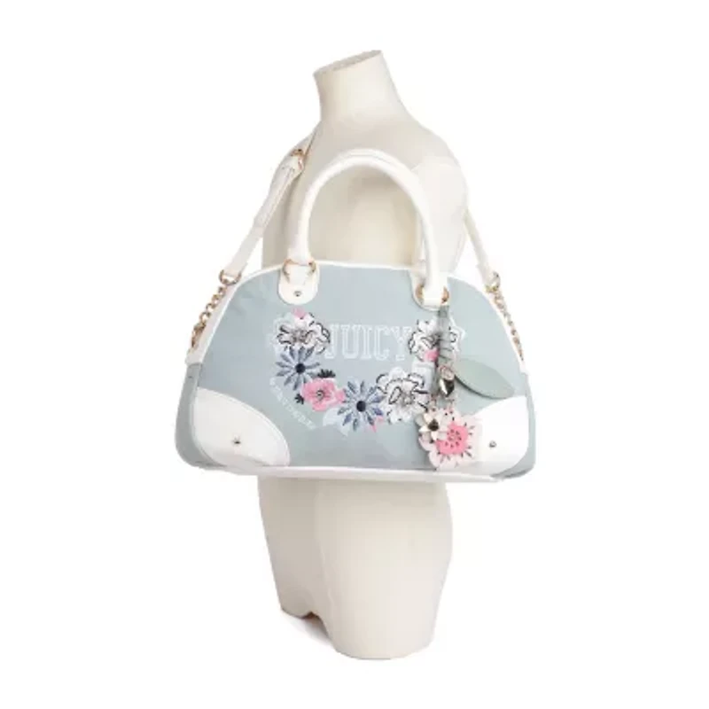 Juicy By Juicy Couture Retro Blooms Denim Satchel