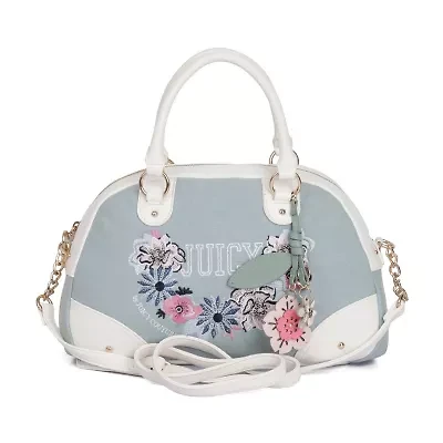 Juicy By Juicy Couture Retro Blooms Denim Satchel