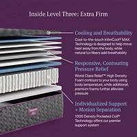 Beautyrest World Class Level Three 14.25" Extra Firm Tight top