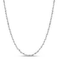 Made in Italy Sterling Silver 16 Inch Twisted Herringbone Solid Chain Necklace