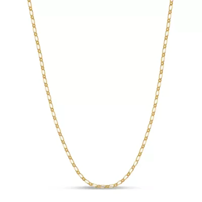 Made in Italy Womens 18K Gold Over Silver 16 Inch Mariner Chain Necklace
