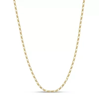 Made in Italy Womens 18K Gold Over Silver 16 Inch Mariner Chain Necklace
