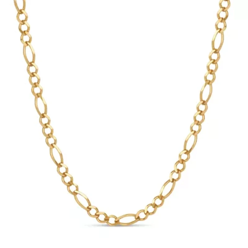 Made in Italy Unisex Adult 18K Gold Over Silver 24 Inch Figaro Chain Necklace
