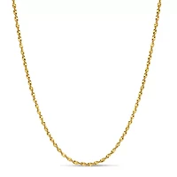 Made in Italy Womens 18K Gold Over Silver 16 Inch Chain Necklace
