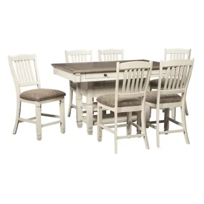 Signature Design by Ashley® Roanoke -Piece Counter Height Rectangular Dining