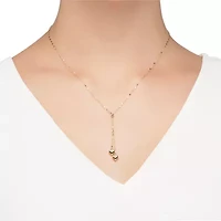 Gold Addiction Lariat Style Womens 14K Gold 18 Inch Y Necklace