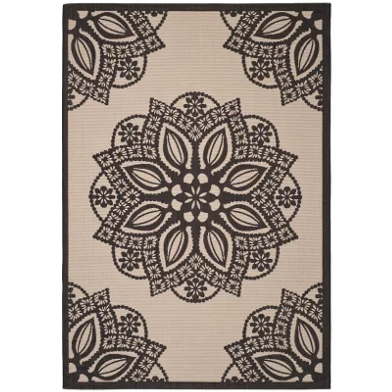 Safavieh Courtyard Collection Kimberly Oriental Indoor/Outdoor Area Rug