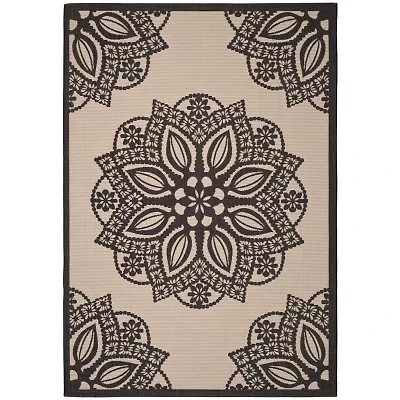 Safavieh Courtyard Collection Kimberly Oriental Indoor/Outdoor Area Rug