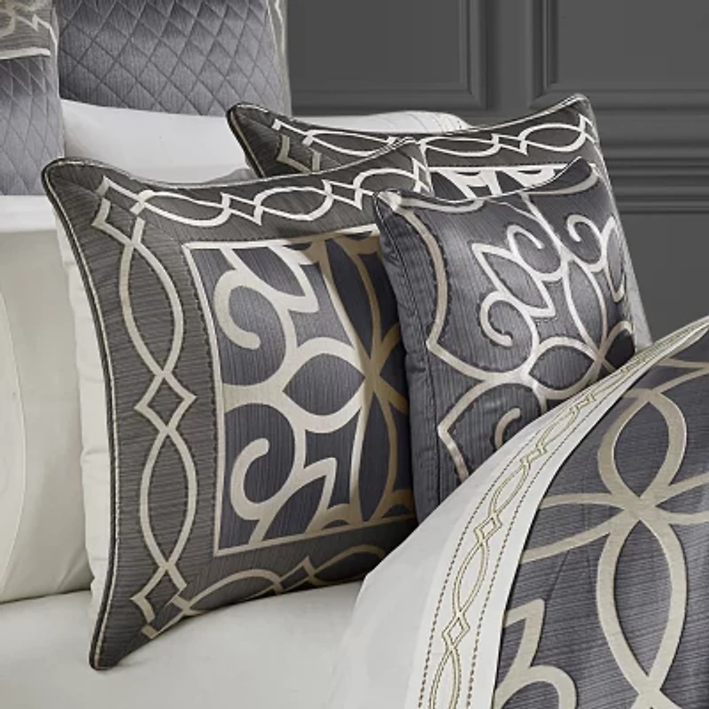 Queen Street Darwin Charcoal 4-pc. Jacquard Extra Weight Comforter Set