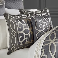 Queen Street Darwin Charcoal 4-pc. Jacquard Extra Weight Comforter Set