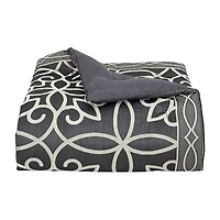 Queen Street Darwin Charcoal 4-pc. Jacquard Extra Weight Comforter Set