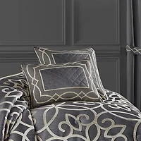 Queen Street Darwin Charcoal Square Throw Pillow