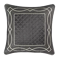 Queen Street Darwin Charcoal Square Throw Pillow