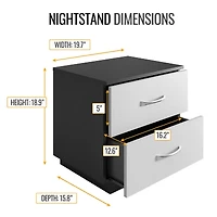 Hamilton Bedroom Collection 2-Drawer Nightstand