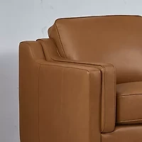 Bella Track-Arm Leather Chair