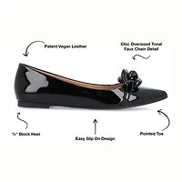 Journee Collection Clareene Womens Pointed Closed Toe Ballet Flats
