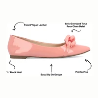 Journee Collection Clareene Womens Pointed Closed Toe Ballet Flats