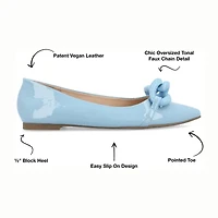 Journee Collection Clareene Womens Pointed Closed Toe Ballet Flats