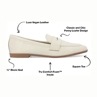 Journee Collection Myeesha Womens Square Closed Toe Loafers