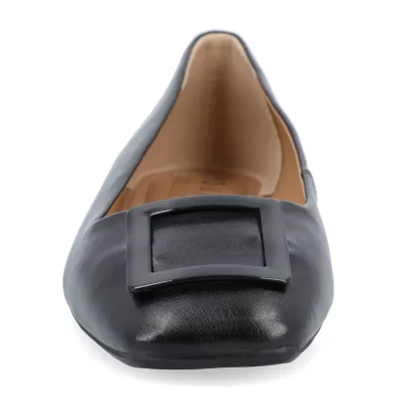 Journee Collection Zimia Womens Square Closed Toe Ballet Flats