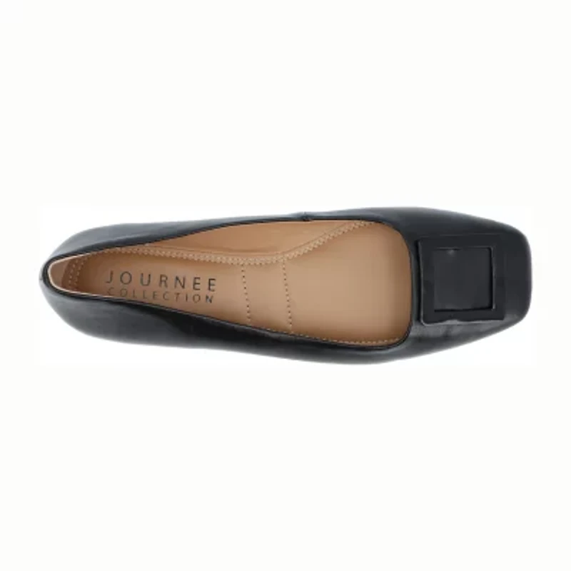Journee Collection Zimia Womens Square Closed Toe Ballet Flats