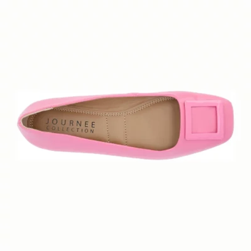 Journee Collection Zimia Womens Square Closed Toe Ballet Flats