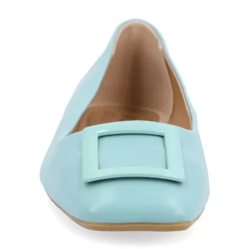 Journee Collection Cloudsteppers Zimia Womens Square Closed Toe Ballet Flats