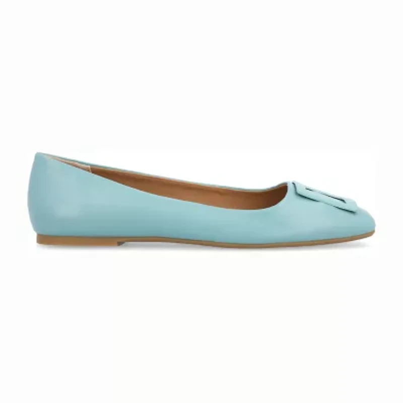 Journee Collection Cloudsteppers Zimia Womens Square Closed Toe Ballet Flats