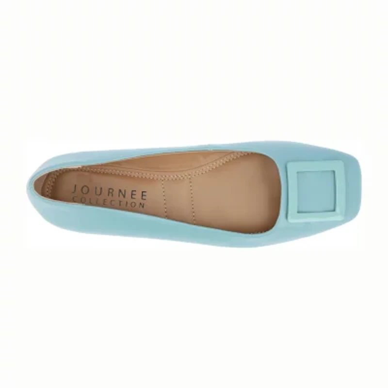 Journee Collection Cloudsteppers Zimia Womens Square Closed Toe Ballet Flats