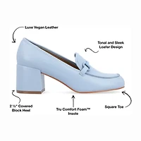 Journee Collection Nysaa Womens Square Closed Toe Block Heel Pumps