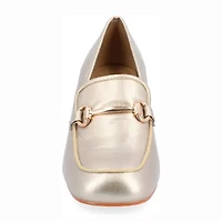 Journee Collection Nysaa Womens Square Closed Toe Block Heel Pumps
