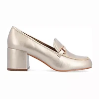 Journee Collection Nysaa Womens Square Closed Toe Block Heel Pumps