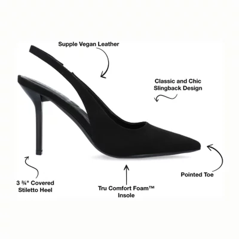 Journee Collection Elenney Womens Pointed Closed Toe Stiletto Heel Pumps