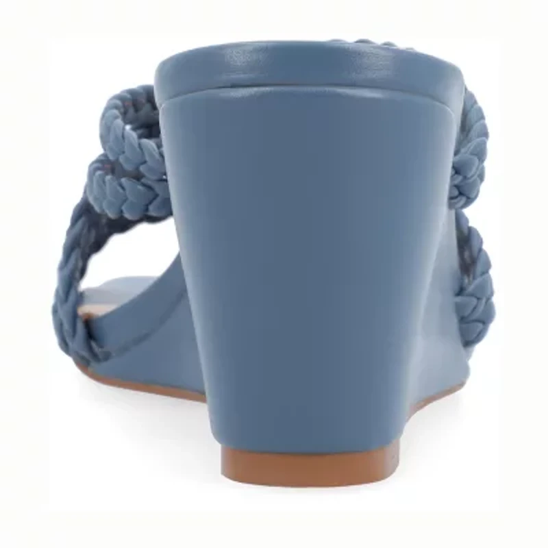 Journee Collection Womens Baylen Wedge Sandals