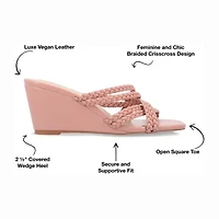 Journee Collection Womens Baylen Wedge Sandals