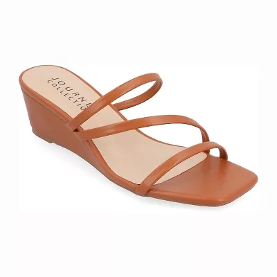 Journee Collection Womens Takarah Wedge Sandals