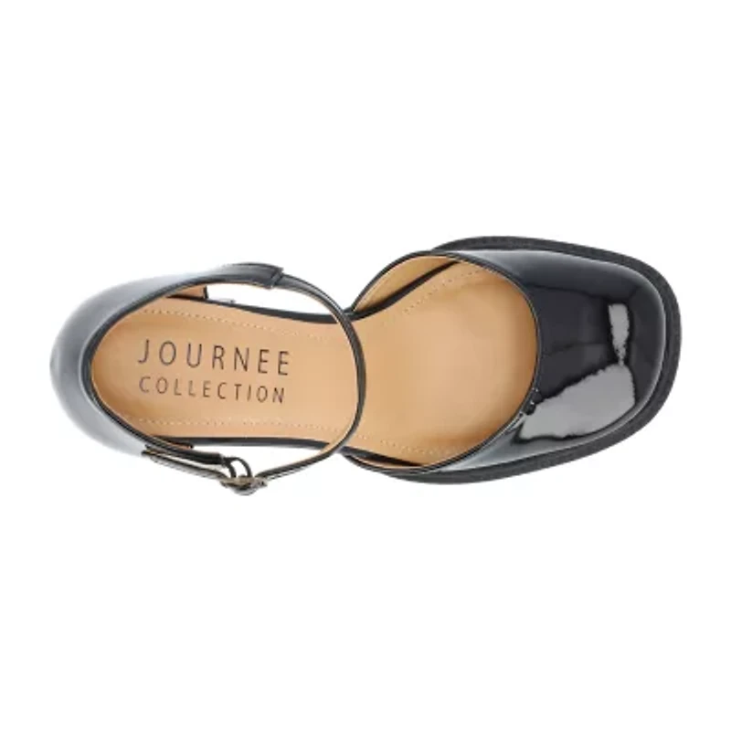 Journee Collection Sophilynn Womens Square Closed Toe Stacked Heel Pumps