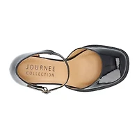 Journee Collection Sophilynn Womens Square Closed Toe Stacked Heel Pumps