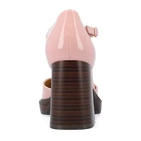 Journee Collection Sophilynn Womens Square Closed Toe Stacked Heel Pumps