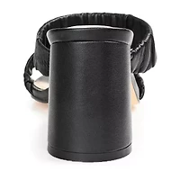 Journee Signature Vidda Womens Round Open Toe Block Heel Pumps