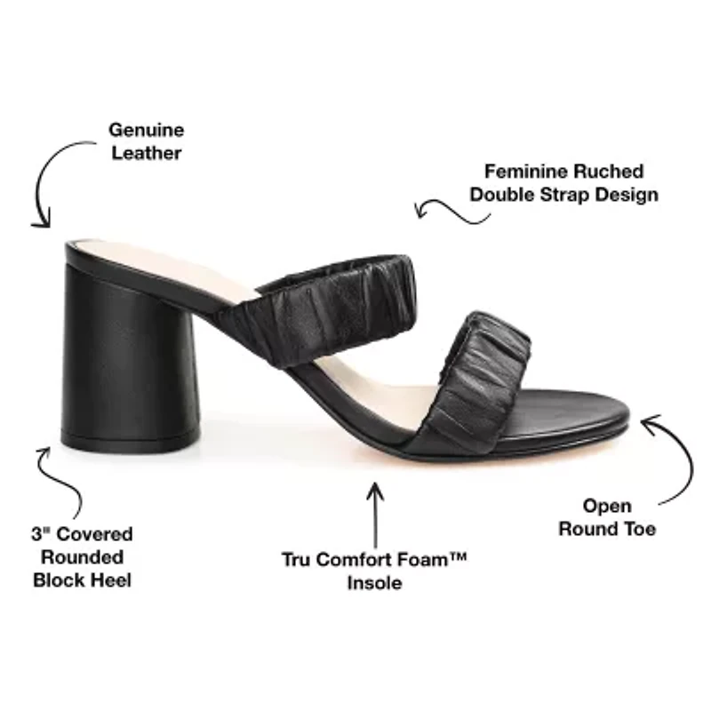 Journee Signature Vidda Womens Round Open Toe Block Heel Pumps