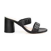 Journee Signature Vidda Womens Round Open Toe Block Heel Pumps