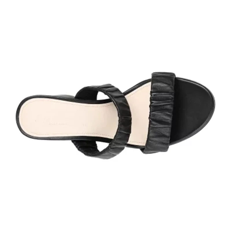 Journee Signature Vidda Womens Round Open Toe Block Heel Pumps