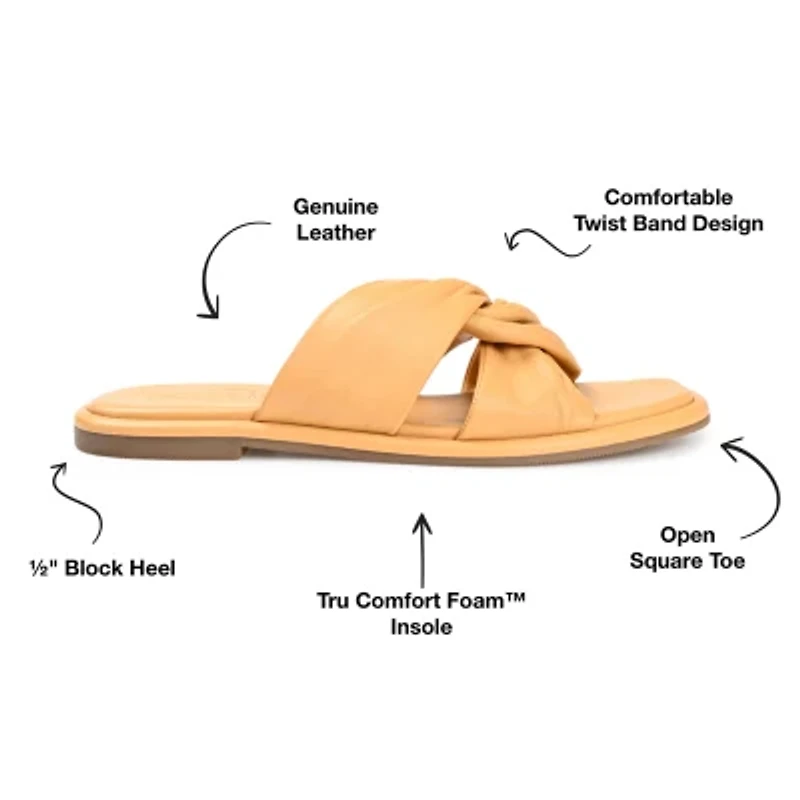 Journee Signature Womens Kanndice Flat Sandals