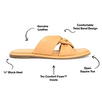 Journee Signature Womens Kanndice Flat Sandals