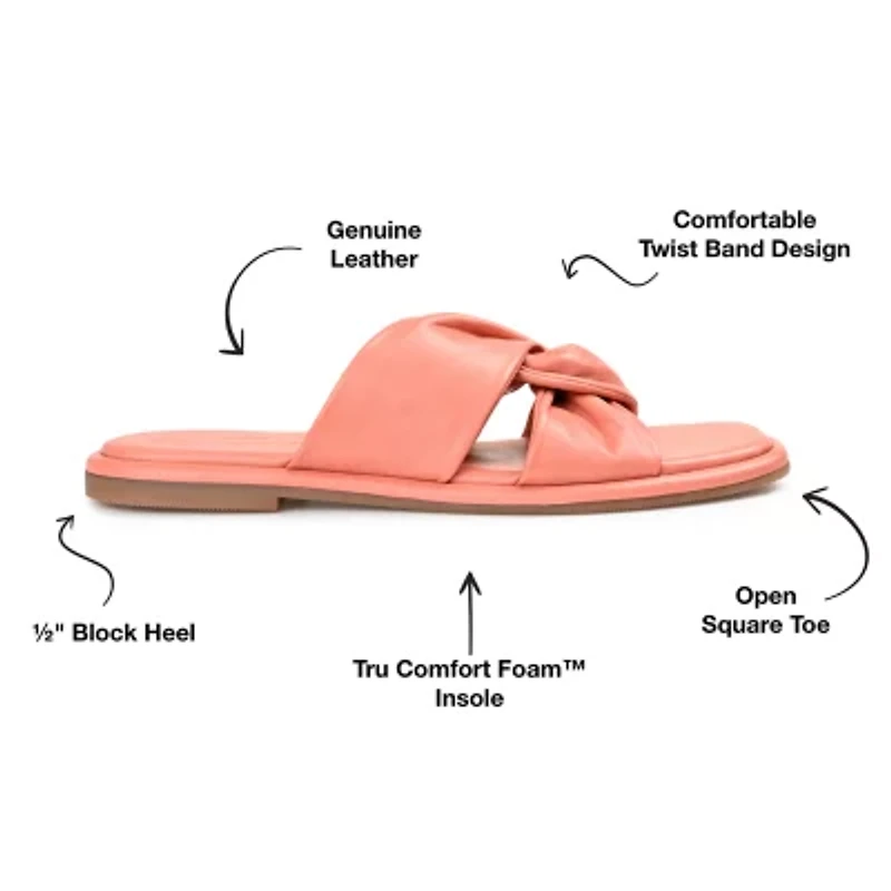 Journee Signature Womens Kanndice Flat Sandals